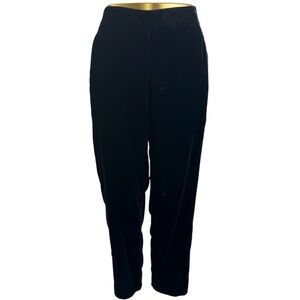 J.Crew Black Velvet Tapered Pull On Pants Size 6
